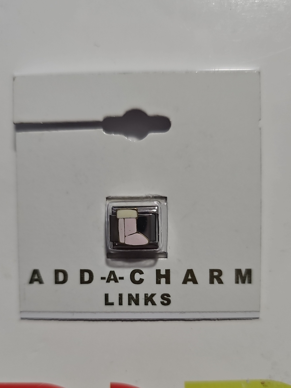 ADD-A-CHARM Links Pink Boot Charm